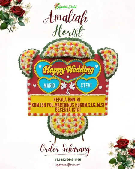 Papan Bunga Pernikahan Harjobinangun